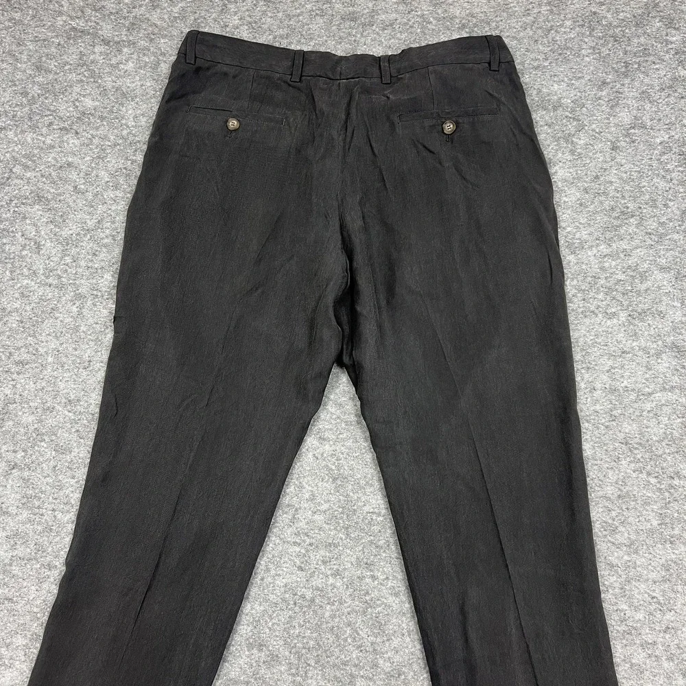 Giorgio Armani Pants Mens 36x31 Gray Cupro Dress Trousers Made Italy 54
